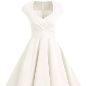 White 50s Style Tea Dress